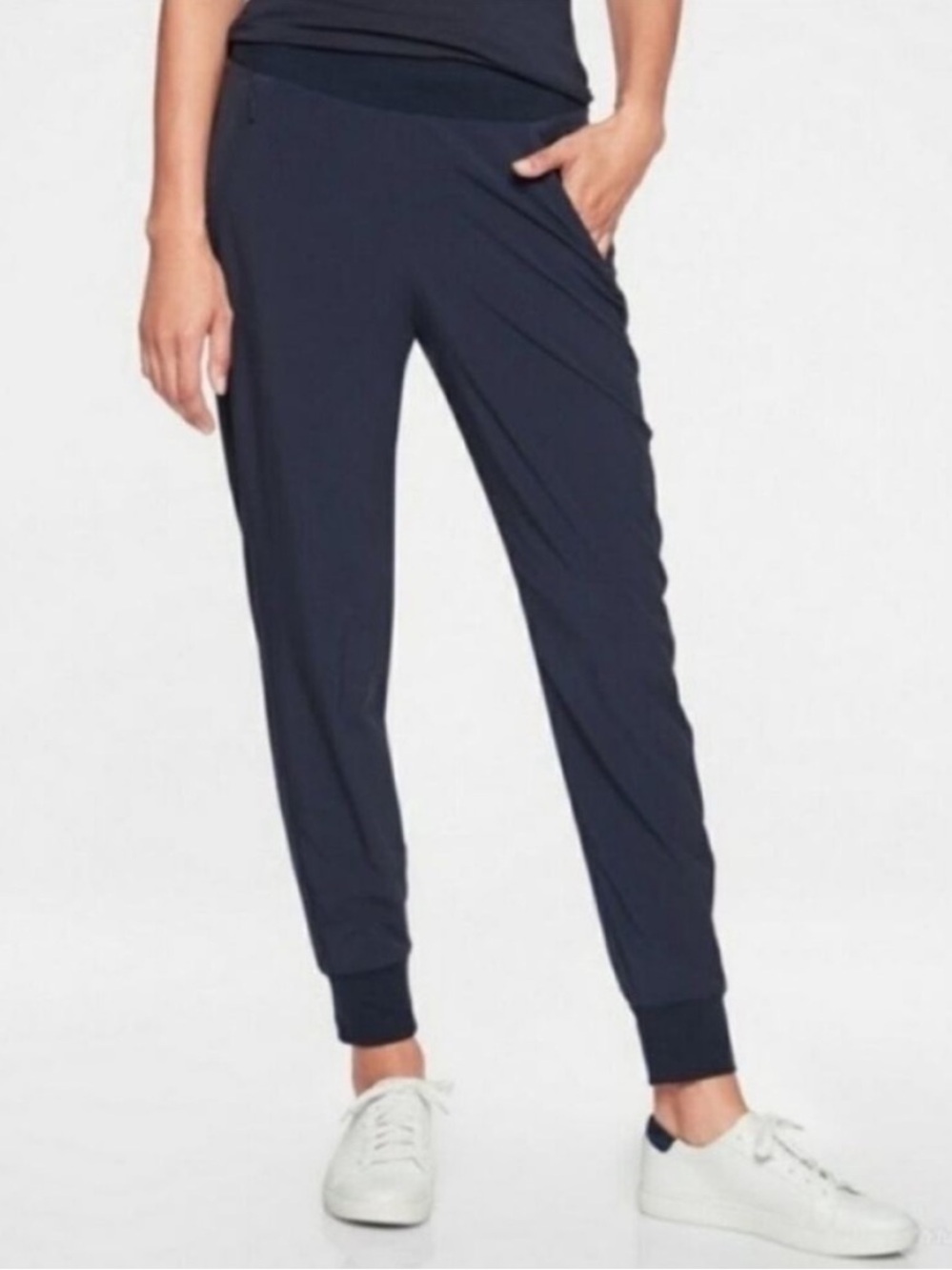 Athleta Soho Jogger Navy Blue Lightweight Travel Pants Size 2